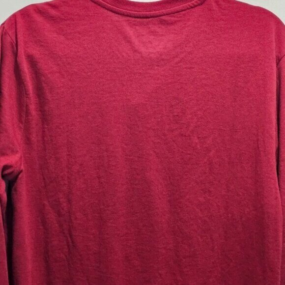 Kenneth Cole Henley T-Shirt Red Long Sleeve Crew Neck Size Medium - Picture 7 of 9